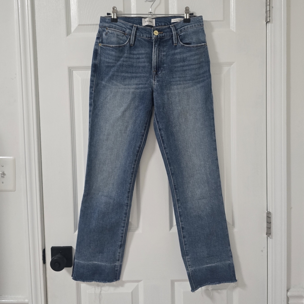 Frame Le High Straight Leg Crop Jeans Size 26 - Picture 5 of 10